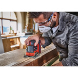 EINHELL Power X-Change Akku-Faust-Schwingschleifer TE-OS 18/113 3X Li-Solo, 18Volt rot/schwarz, ohne Akku und Ladegerät, mit Tasche + Zubehör