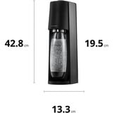 SodaStream Wassersprudler TERRA Megapack schwarz, inkl. 3 Kunststoffflaschen, CO₂-Zylinder	