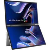 ASUS ZenScreen Duo OLED MQ149CD, LED-Monitor 53.3 cm (21 Zoll), silber, 2xFullHD, faltbar, Dual USB-C, Mini-HDMI