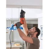 BLACK+DECKER Bohrhammer BEHS01K-QS schwarz/orange, 650 Watt, Koffer