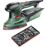 Bosch Multischleifer PSM 200 AES + 29-teiliges Zubehör-Set grün, 200 Watt, SystemBox