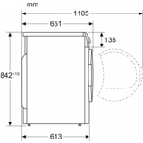 Bosch WQB235B40 Serie 8, Wärmepumpen-Kondensationstrockner weiß
