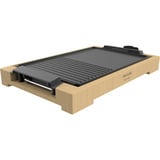 Cecotec Tischgrill Tasty&Grill 2000 Bamboo Black, Elektro-Grillplatte holz, 2.000 Watt