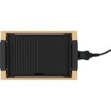 Cecotec Tischgrill Tasty&Grill 2000 Bamboo Black, Elektro-Grillplatte holz, 2.000 Watt