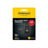 Intenso Premium 64 GB microSDXC, Speicherkarte UHS-I U1, Class 10