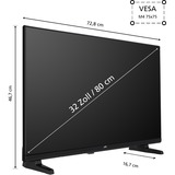 JVC LT-32VH4355, LED-Fernseher 80 cm (32 Zoll), schwarz, WXGA, Triple Tuner