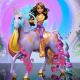 Spin Master Unicorn Academy - Sophia und Einhorn Wildstar, Spielfigur mit echter Mähne und Schweif sowie Bürste