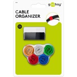 goobay Kabelmanagement Klettverschluss 6er-Set, Kabelbinder mehrfarbig, 6 Stück