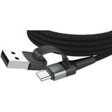 Ansmann Magnetisches 4in1 Ladekabel schwarz, USB-A / USB-C / Lightning