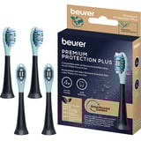 Beurer SC Premium Protection Plus Green Planet, Aufsteckbürste schwarz, 4er Pack