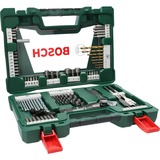 Bosch V-Line TiN-Bohrer- und Bit-Set, 83-teilig, Bohrer- & Bit-Satz grün, mit Rollgabelschlüssel