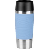 Emsa TRAVEL MUG Waves Thermobecher hellblau/edelstahl, 0,36 Liter