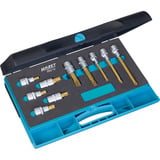 Hazet Schraubendreher-Steckschlüsseleinsatz-Satz (990/10), 10-teilig blau/schwarz, Innen Vielzahn XZN, 1/2" M8- M18, im Koffer