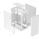 Ocypus Gamma C50 , Tower-Gehäuse weiß, Tempered Glass