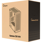 Ocypus Gamma C50 , Tower-Gehäuse weiß, Tempered Glass