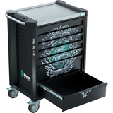 Wera 9805 Tool Rebel Werkstattwagen Stainless, ohne Werkzeug, Werkzeugwagen schwarz, Tool Rebel Design