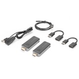 Digitus Click & Present Mini - Wireless DS-55319, HDMI Verlängerung schwarz/silber, Sendeeinheit + Empfängereinheit
