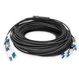 Digitus Glasfaser Universal Breakout Kabel, Duplex, LC/UPC Stecker, Singlemode OS2 schwarz, 100 Meter, vorkonfektioniert