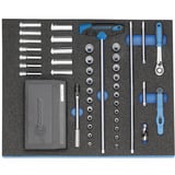 GEDORE Steckschlüssel-Sortiment 1/4" in  Check-Tool-Modul, 67teilig (2005 CT2-D 20)