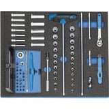 GEDORE Steckschlüssel-Sortiment 1/4" in  Check-Tool-Modul, 67teilig (2005 CT2-D 20)