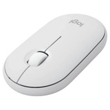 Logitech Pebble Mouse 2 M350s, Maus weiß, Bluetooth, für Windows/macOS/iPadOS/Android/ChromeOS/Linux