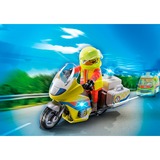 PLAYMOBIL 71205 Notarzt-Motorrad mit Blinklicht, Konstruktionsspielzeug 
