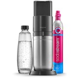 SodaStream Wassersprudler Duo Titan Starter-Set schwarz, inkl. Glasflasche, CO₂-Zylinder