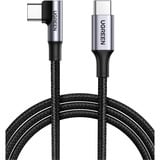 UGREEN 100W USB-C auf USB-C Ladekabel (Winkel 90 Grad) schwarz, 1 Meter, PD 100 Watt, 1x Winkelstecker