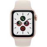 Apple Watch SE, Smartwatch gold/weiß, 40mm, Sportarmband, Aluminium-Gehäuse, LTE