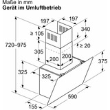 Bosch DWK65DK60 Serie 2, Dunstabzugshaube schwarz, 60 cm