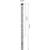 Bosch Professional EXPERT Hammerbohrer SDS-plus-7X, Ø 12mm, 10 Stück Arbeitslänge 150mm