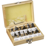 EINHELL Oberfräser-Set, 12-teilig Schaft Ø 8mm, in Holzkiste