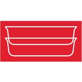 Emsa CLIP & CLOSE Glas-Frischhaltedose 0,85 Liter transparent/rot, rechteckig