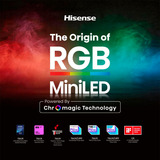 Hisense 100UR8DS RGB MiniLED, LED-Fernseher 253 cm (100 Zoll), schwarz/dunkelgrau, UltraHD/4K, Hi-View AI Engine RGB, 180Hz Panel
