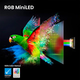 Hisense 100UR8DS RGB MiniLED, LED-Fernseher 253 cm (100 Zoll), schwarz/dunkelgrau, UltraHD/4K, Hi-View AI Engine RGB, 180Hz Panel