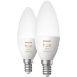 Philips Hue White Ambiance E14, LED-Lampe Doppelpack, ersetzt 25 Watt