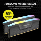 Corsair DIMM 32 GB DDR5-6000 (2x 16 GB) Dual-Kit, Arbeitsspeicher schwarz, CMH32GX5M2D6000Z38, VENGEANCE RGB DDR5, AMD EXPO
