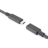 Digitus USB 2.0 Verlängerungskabel, USB-C Stecker > USB-C Buchse schwarz, 1,5 Meter, PD 60 Watt