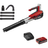 EINHELL Professional Akku-Laubbläser GP-LB 18/200 LI, 18Volt rot/schwarz, 1x Li-Ion-Akku 4,0 Ah Plus, mit Dachrinnen-Reinigungsset