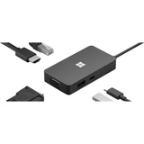 Microsoft USB-C Travel Hub, Dockingstation schwarz