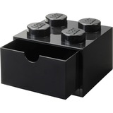 Room Copenhagen LEGO Schreibtischschublade 4            , Aufbewahrungsbox schwarz, Noppen