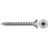 fischer Spanplattenschraube PowerFast II 4,5x35 Senkkopf TX 200 Stück, mit Vollgewinde, Edelstahl A4