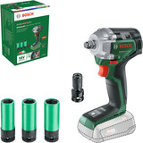 Bosch Heimwerken & Garten Akku-Schlagschrauber UniversalImpactDrive 18V-350 solo grün, ohne Akku und Ladegerät, inkl. 3 Steckschlüsseleinsätze, POWER FOR ALL ALLIANCE