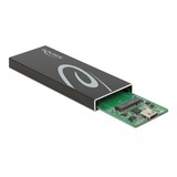 DeLOCK Externes Gehäuse für M.2 SATA SSD, Laufwerksgehäuse schwarz, mit USB Type-C Buchse