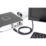 Digitus HDMI Premium High Speed Anschlusskabel, mit Ethernet, UHD 4K schwarz, 1 Meter