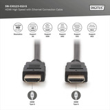 Digitus HDMI Premium High Speed Anschlusskabel, mit Ethernet, UHD 4K schwarz, 1 Meter