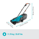 GARDENA Akku-Rasenmäher EasyMax 32/18V P4A, 18Volt türkis/grau, Li-Ion Akku 4,0Ah, POWER FOR ALL ALLIANCE