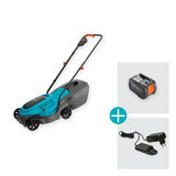 GARDENA Akku-Rasenmäher EasyMax 32/18V P4A, 18Volt türkis/grau, Li-Ion Akku 4,0Ah, POWER FOR ALL ALLIANCE