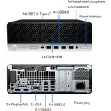 HP Elitedesk 705 G5 SFF Generalüberholt, PC-System schwarz/silber, Windows 11 Pro