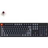 Keychron K10, Gaming-Tastatur schwarz/grau, DE-Layout, Gateron G Pro Brown, Hot-Swap, Aluminiumrahmen, RGB